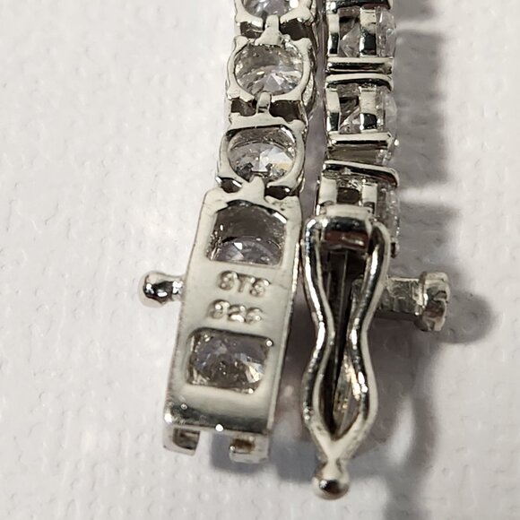 Retro Classic "Rainbow" Diamond Tennis Bracelet 925 STS 7.5" - Picture 7 of 13